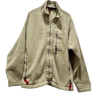Patagonia Synchilla Tan Fleece Lined Made USA Polyester Full Zip Jacket Mens XL